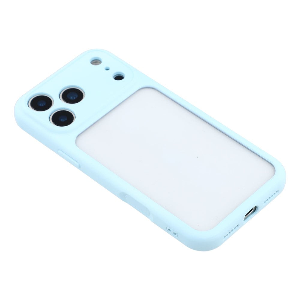 For iPhone 17 Pro Case Large Window TPU + PC Rubberized Phone Cover with Wrist Strap
