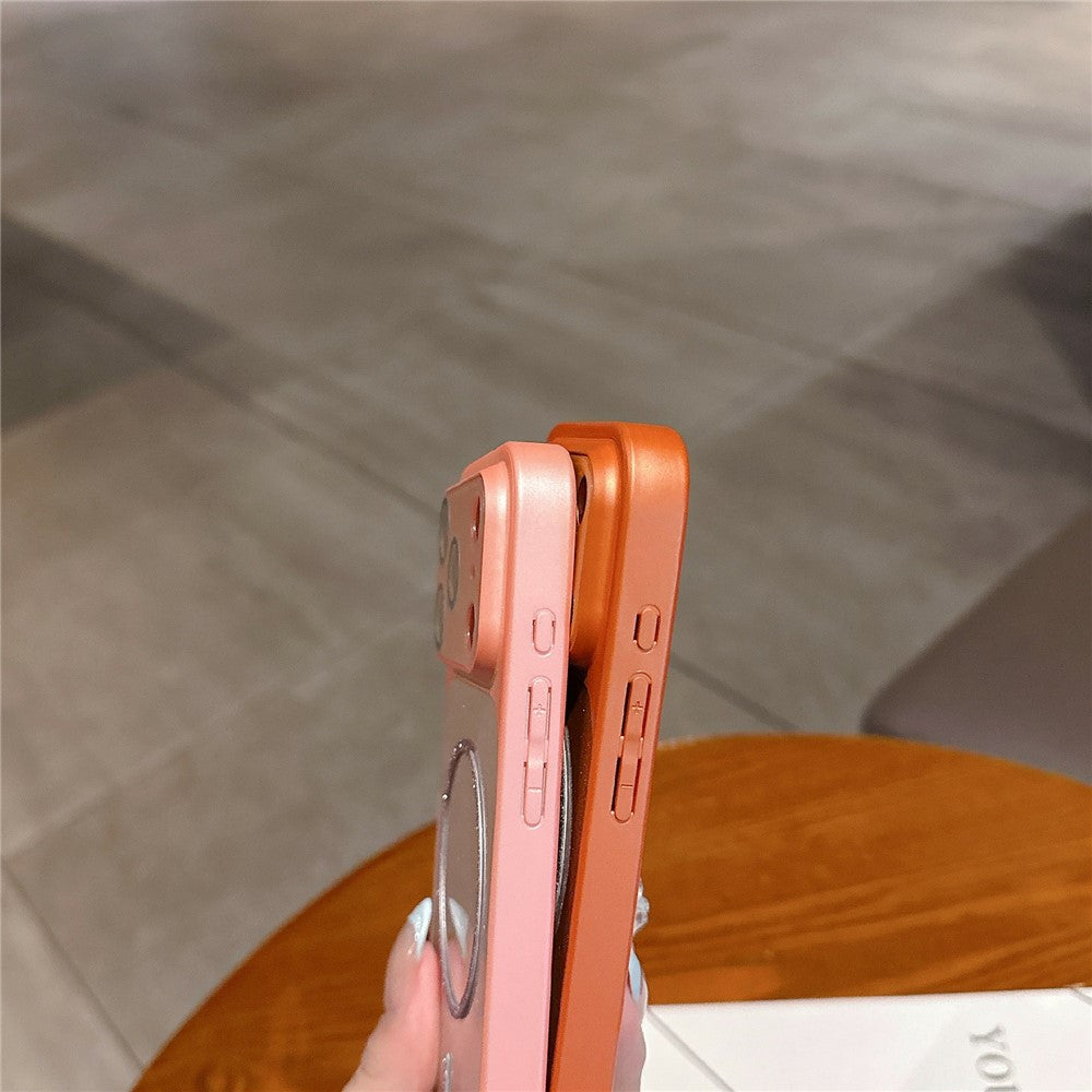 For iPhone 17 Pro Max Magnetic Case Glitter PU Leather Coated PC + TPU Shockproof Protective Cover