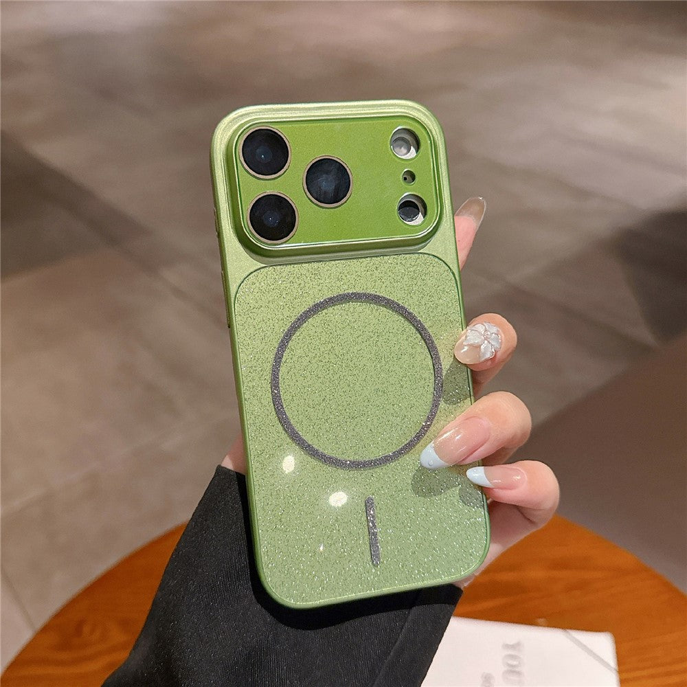 iPhone 17 Pro Max Glitter Leather Magnetic Case