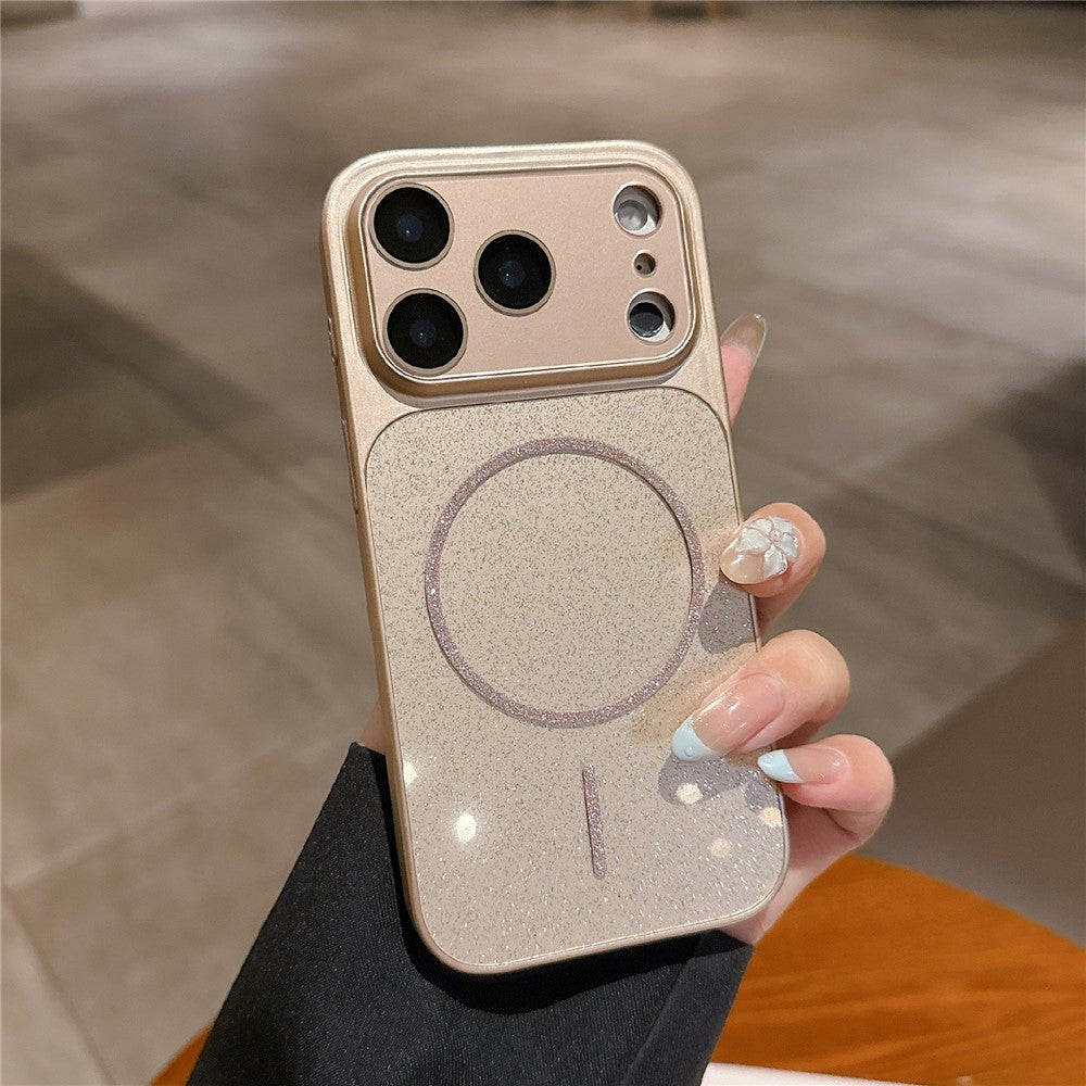 iPhone 17 Pro Max Glitter Leather Magnetic Case