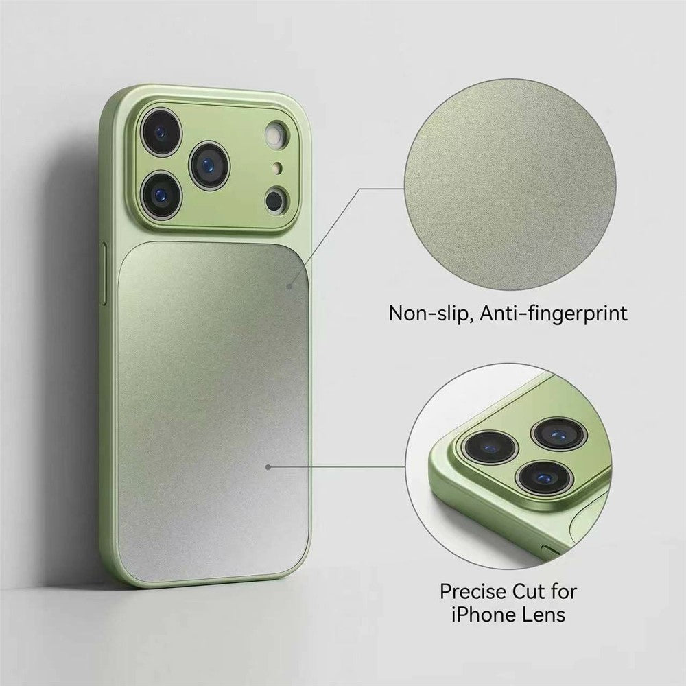 For iPhone 17 Pro Case PU Leather + PC + TPU Gradient Anti-fingerprint Matte Back Cover