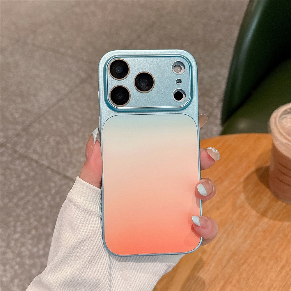 For iPhone 17 Pro Case PU Leather + PC + TPU Gradient Anti-fingerprint Matte Back Cover