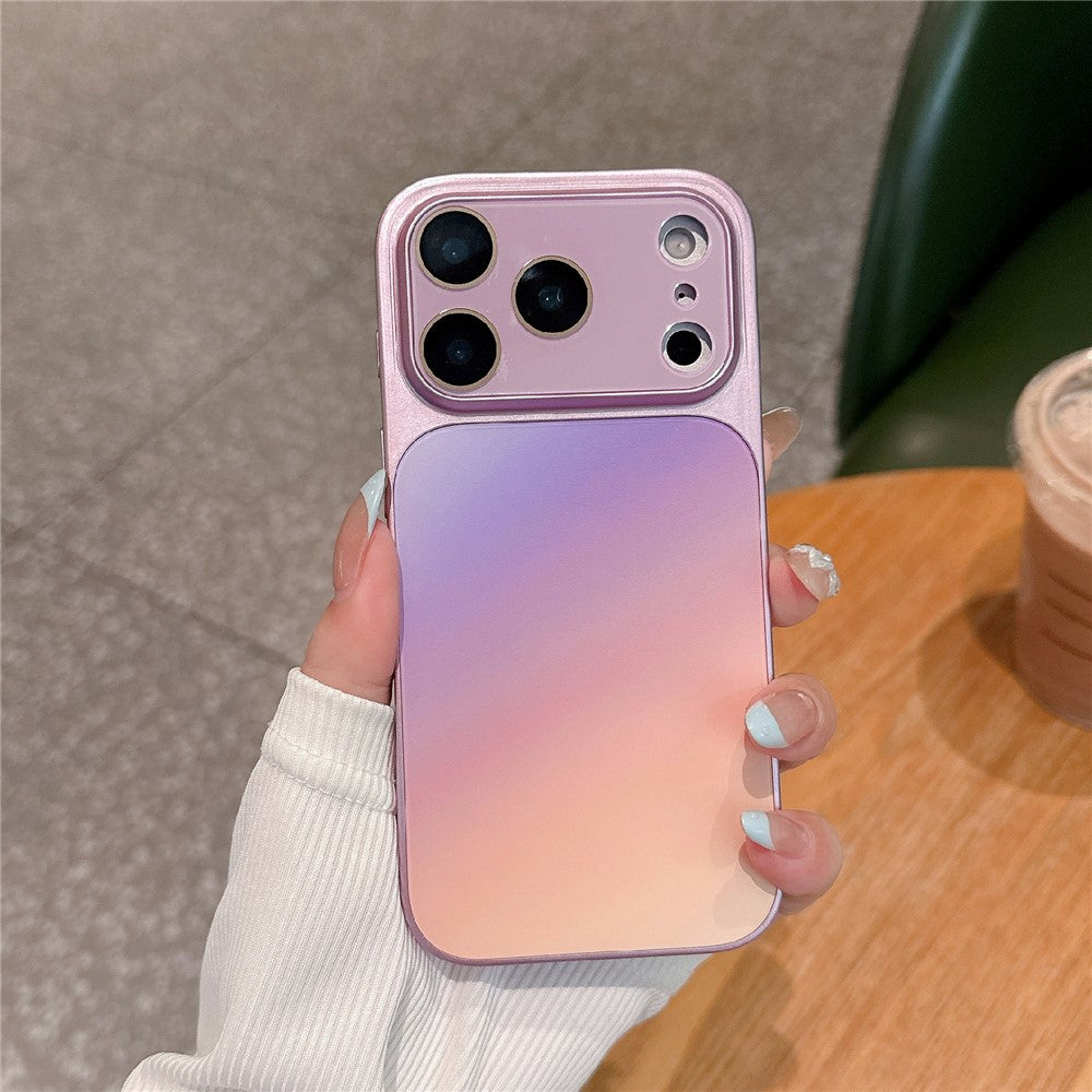For iPhone 17 Pro Max Case PU Leather + PC + TPU Gradient Anti-fingerprint Matte Back Cover