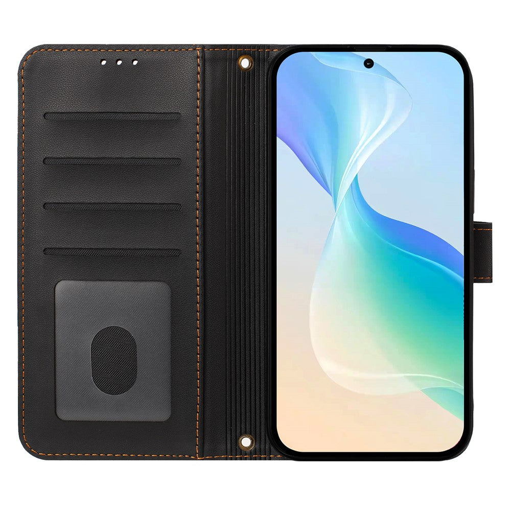 For iPhone 18 Pro Max / 17 Pro Max Case 4 Card Slots Wallet Stand PU Leather Phone Cover with Wrist Strap