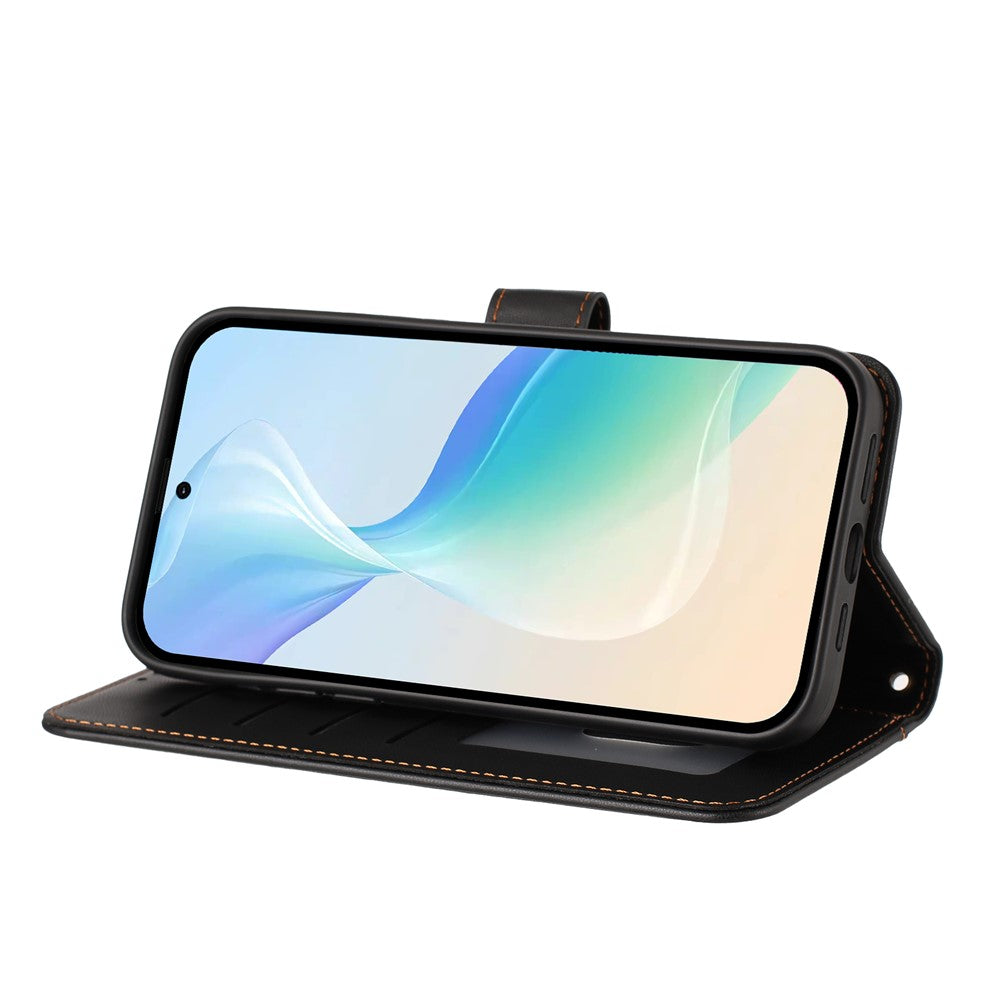 For iPhone 18 Pro Max / 17 Pro Max Case 4 Card Slots Wallet Stand PU Leather Phone Cover with Wrist Strap
