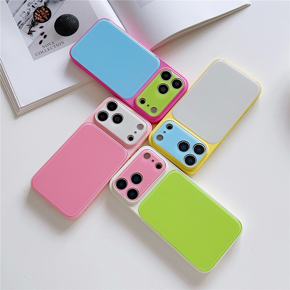 For iPhone 17 Pro Case Contrast Color PC + TPU Phone Cover