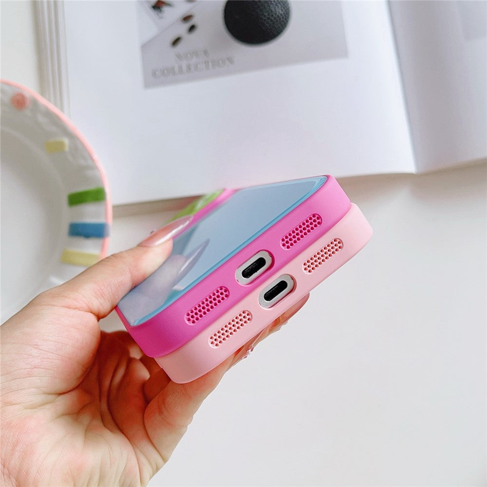 For iPhone 17 Pro Max Case Contrast Color PC + TPU Phone Cover