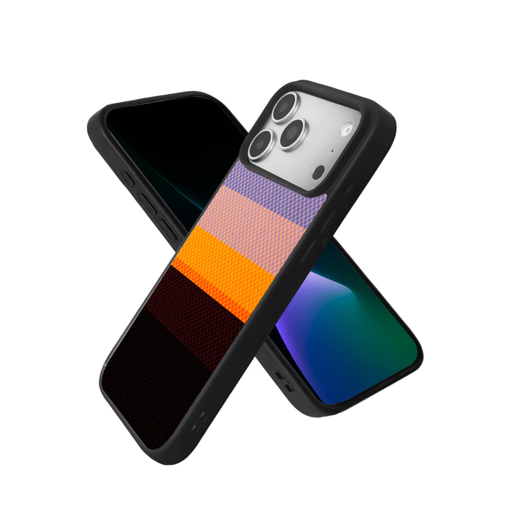 EYCASE for iPhone 17 Pro Max Magnetic Case  Kevlar Series UV Printed Black Edge TPU Acrylic Phone Cover