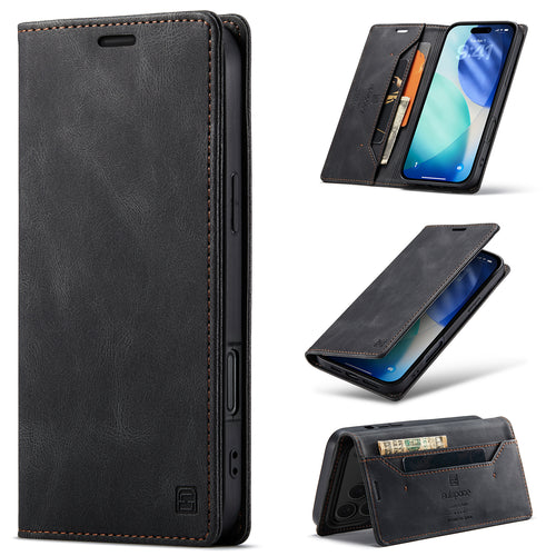 AUTSPACE A01 iPhone 17 Pro Max RFID-Blocking Wallet Case