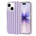 For iPhone 14 Plus / iPhone 15 Plus Case IMD Stripe TPU Full Coverage Shockproof Phone Protective Cover