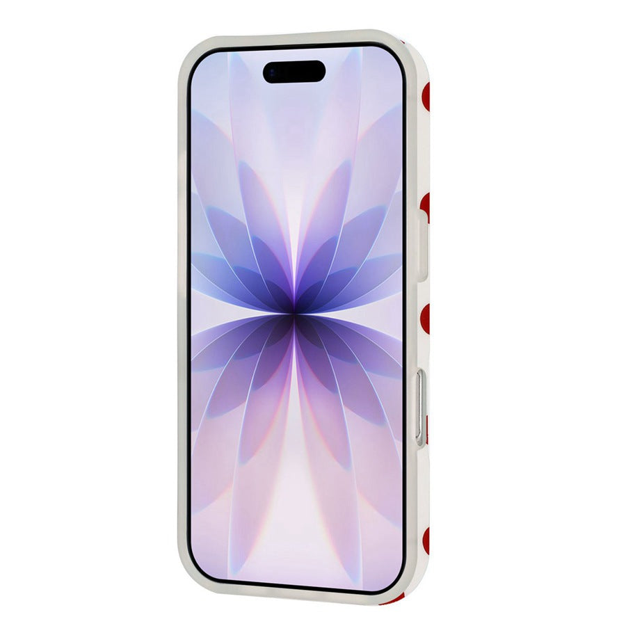 For iPhone 14 Plus / iPhone 15 Plus Case Retro Polka Dot IMD TPU Full Coverage Phone Protective Cover