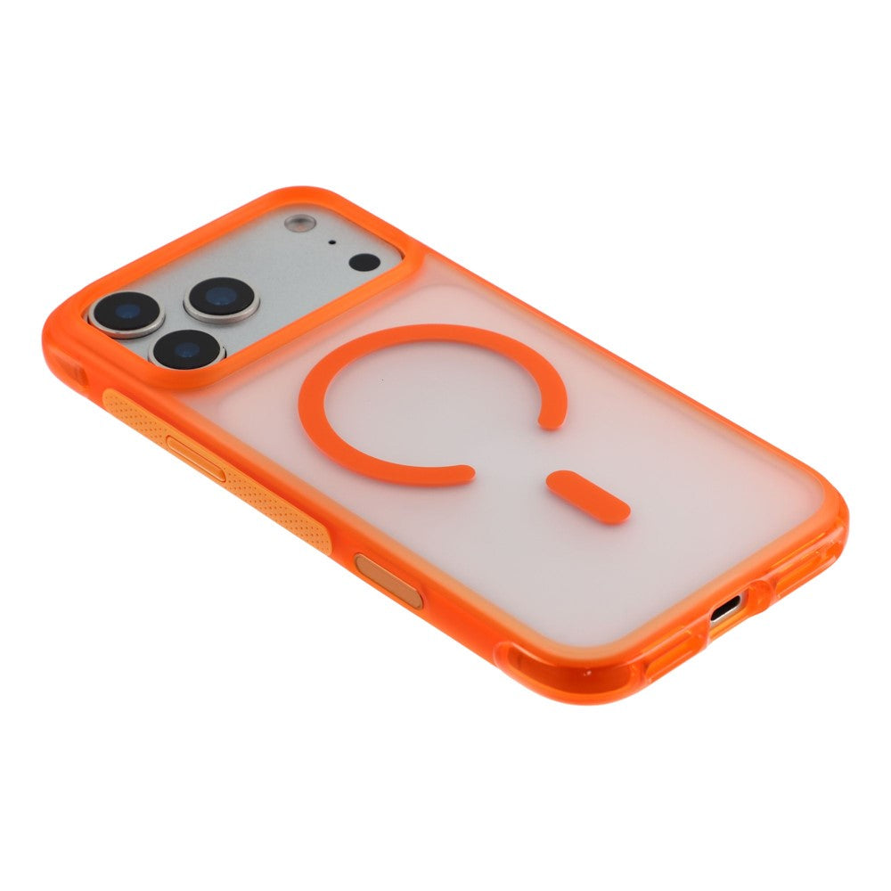 For iPhone 18 Pro Max / 17 Pro Max Magnetic Case PC + TPU Matte Translucent Phone Cover Compatible with MagSafe
