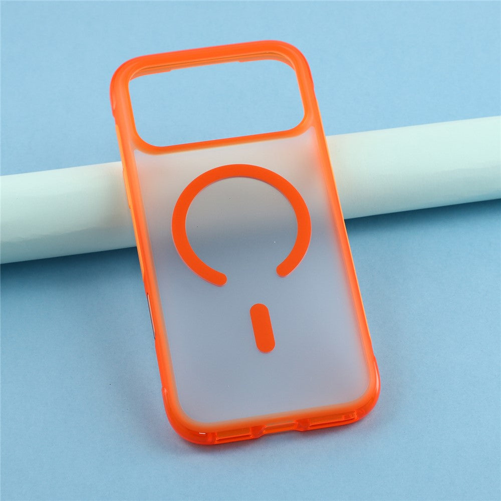 For iPhone 18 Pro Max / 17 Pro Max Magnetic Case PC + TPU Matte Translucent Phone Cover Compatible with MagSafe