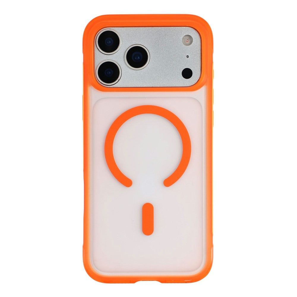 For iPhone 18 Pro / 17 Pro Magnetic Case PC + TPU Matte Translucent Phone Cover Compatible with MagSafe