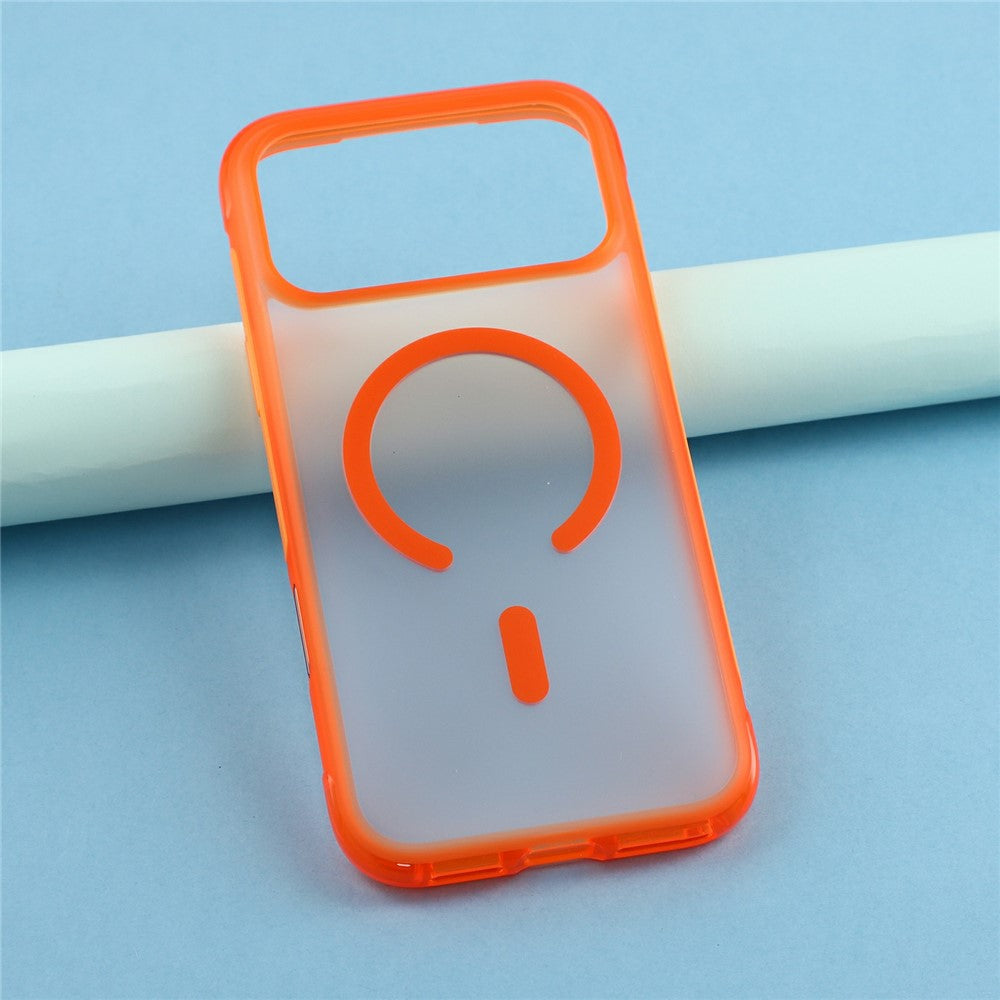For iPhone 18 Pro / 17 Pro Magnetic Case PC + TPU Matte Translucent Phone Cover Compatible with MagSafe
