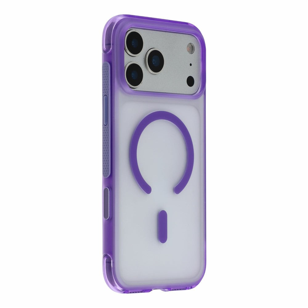 For iPhone 18 Pro / 17 Pro Magnetic Case PC + TPU Matte Translucent Phone Cover Compatible with MagSafe