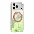 For iPhone 17 Pro Case Rotating Ring Kickstand Aurora Gradient TPU Shockproof Phone Cover