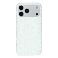 For iPhone 17 Pro Max Magnetic Case Lace Floral Pattern PC + TPU Phone Cover