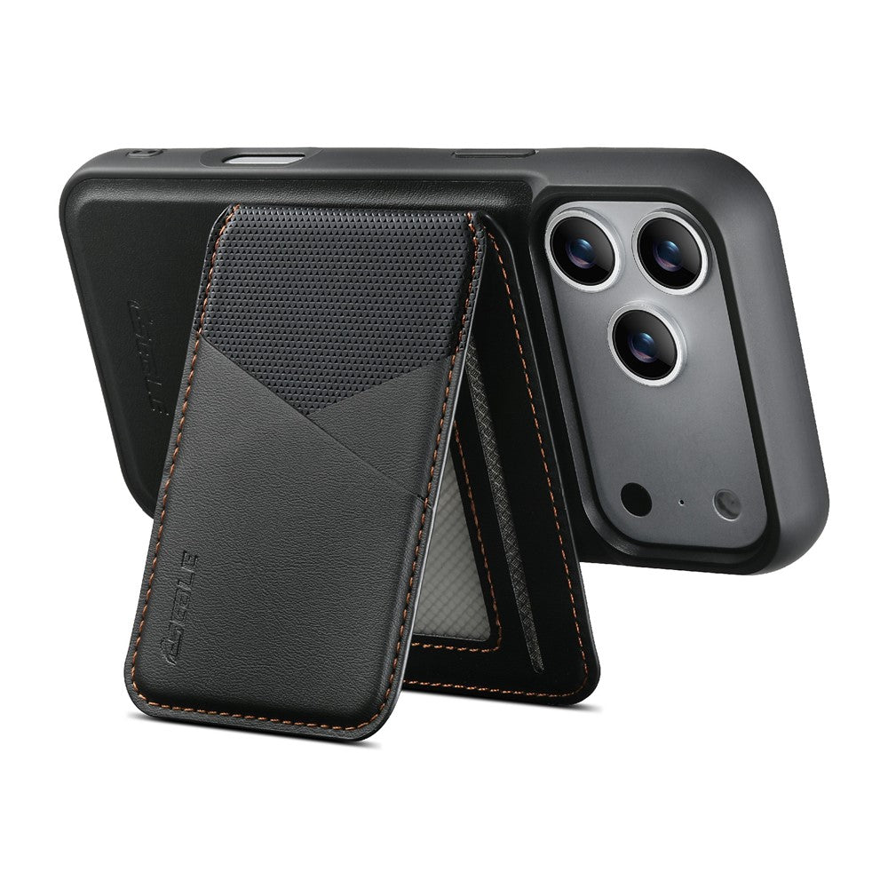 ESEBLE LE6 for iPhone 17 Pro Max Magnetic Case with Detachable RFID Blocking Card Holder PU Leather + TPU Phone Cover