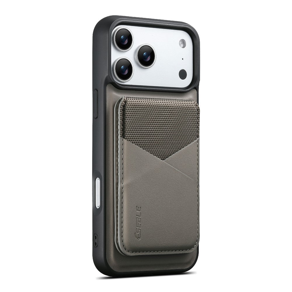 ESEBLE LE6 for iPhone 17 Pro Max Magnetic Case with Detachable RFID Blocking Card Holder PU Leather + TPU Phone Cover