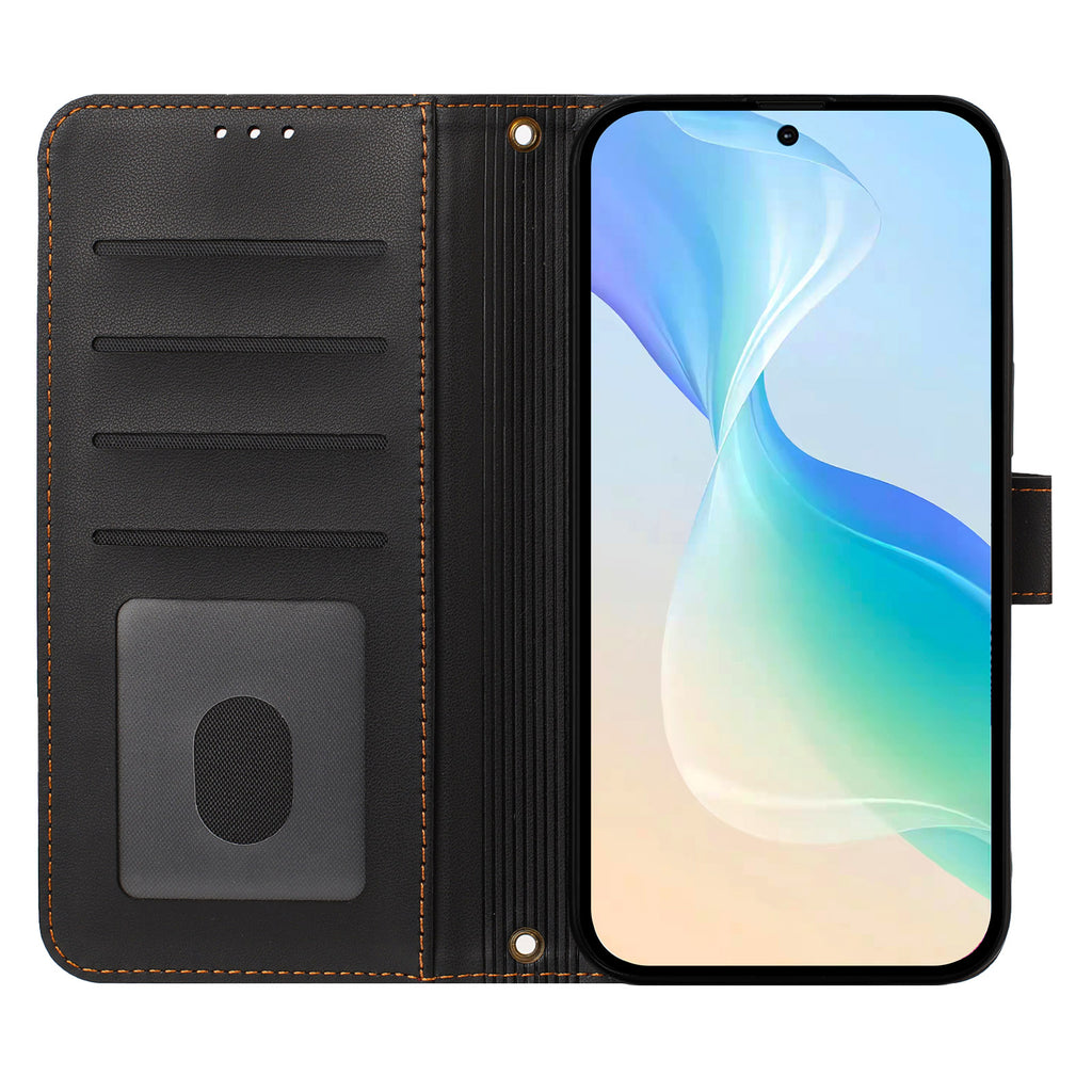 For iPhone 17 Pro / iPhone 18 Pro Case 4 Card Slots Wallet Stand PU Leather Phone Cover with Wrist Strap