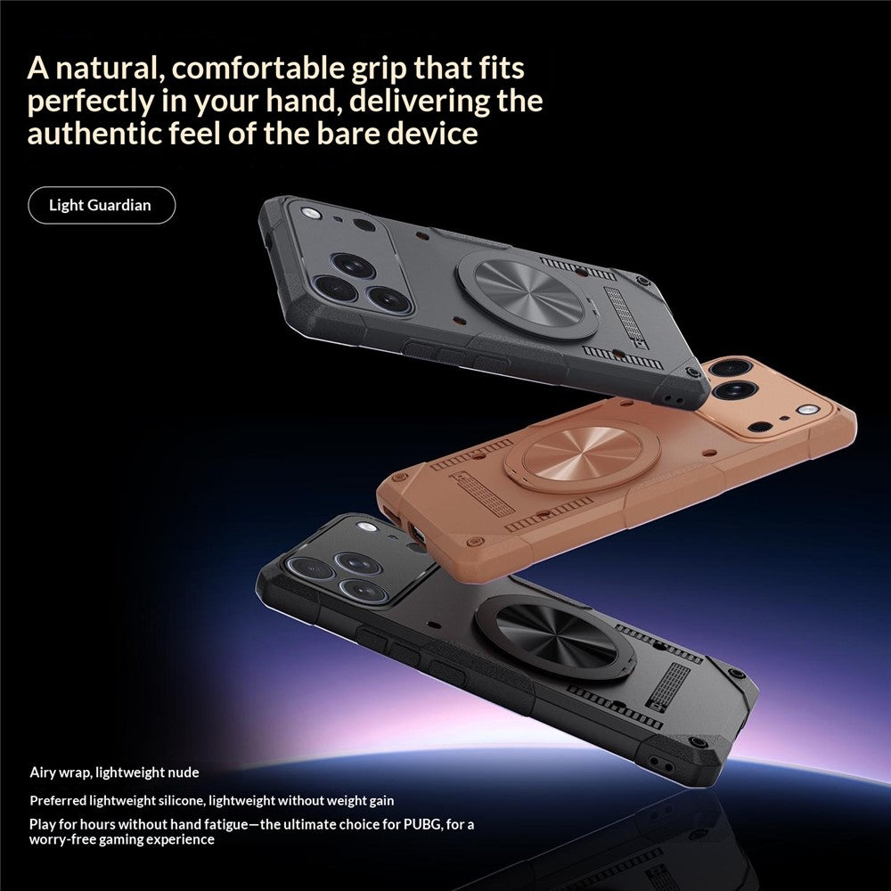 For iPhone 17 Pro Magnetic Case 360° Rotating Ring Kickstand TPU Phone Cover
