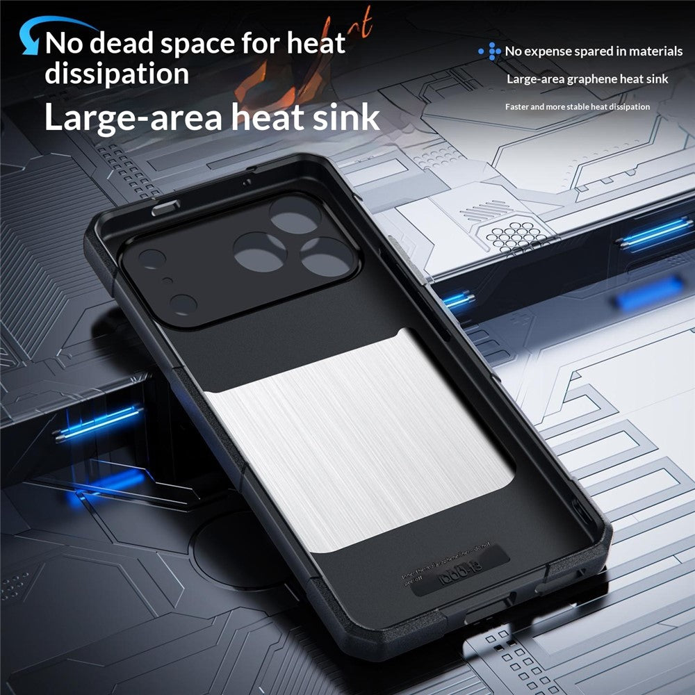For iPhone 17 Pro Case Graphene Cooling TPU + PC Armor Shockproof Phone Cover