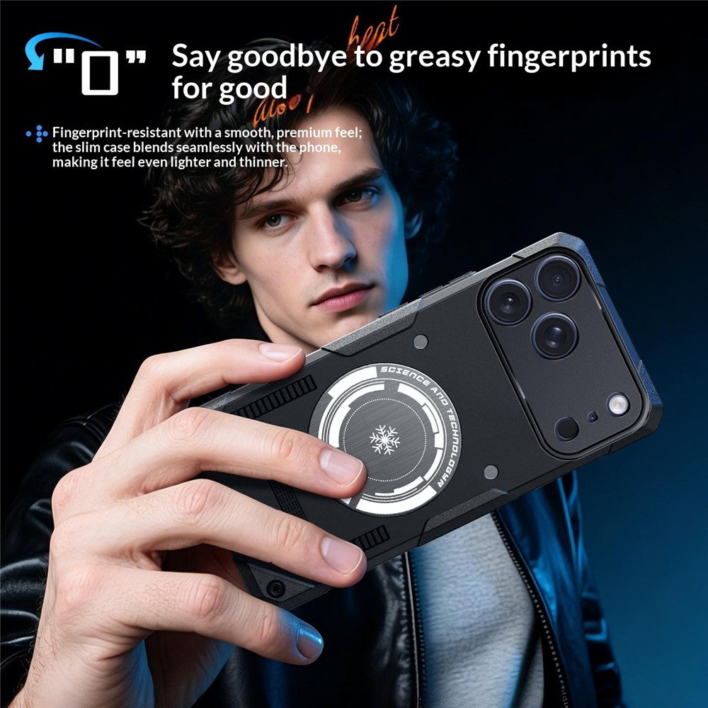 For iPhone 17 Pro Max Case Graphene Cooling TPU + PC Armor Shockproof Phone Cover