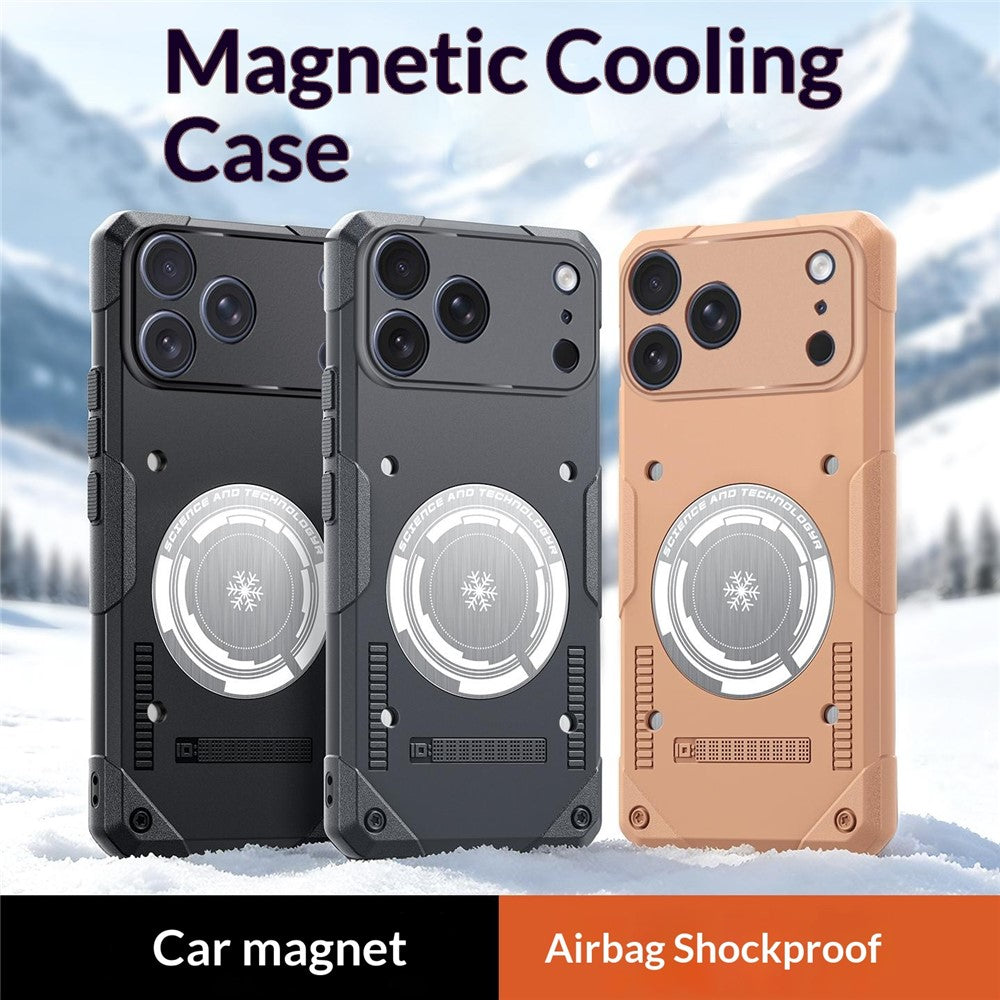 For iPhone 17 Pro Max Case Graphene Cooling TPU + PC Armor Shockproof Phone Cover