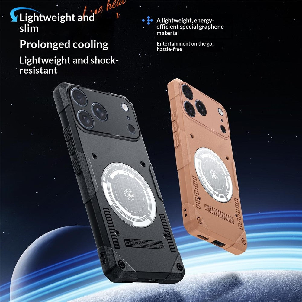 For iPhone 17 Pro Max Case Graphene Cooling TPU + PC Armor Shockproof Phone Cover