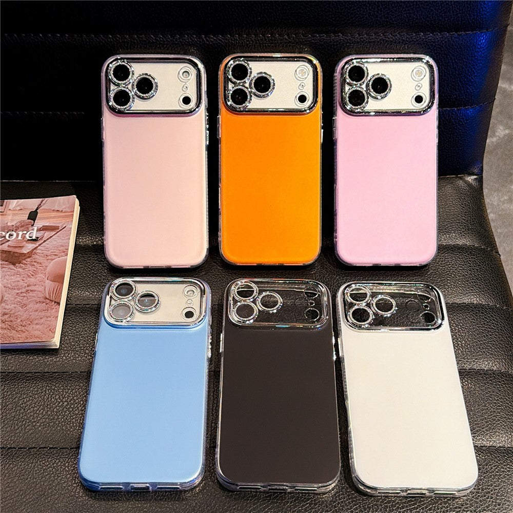 For iPhone 18 Pro Max / 17 Pro Max Case PC + TPU IMD Phone Cover with Electroplated Camera Frame