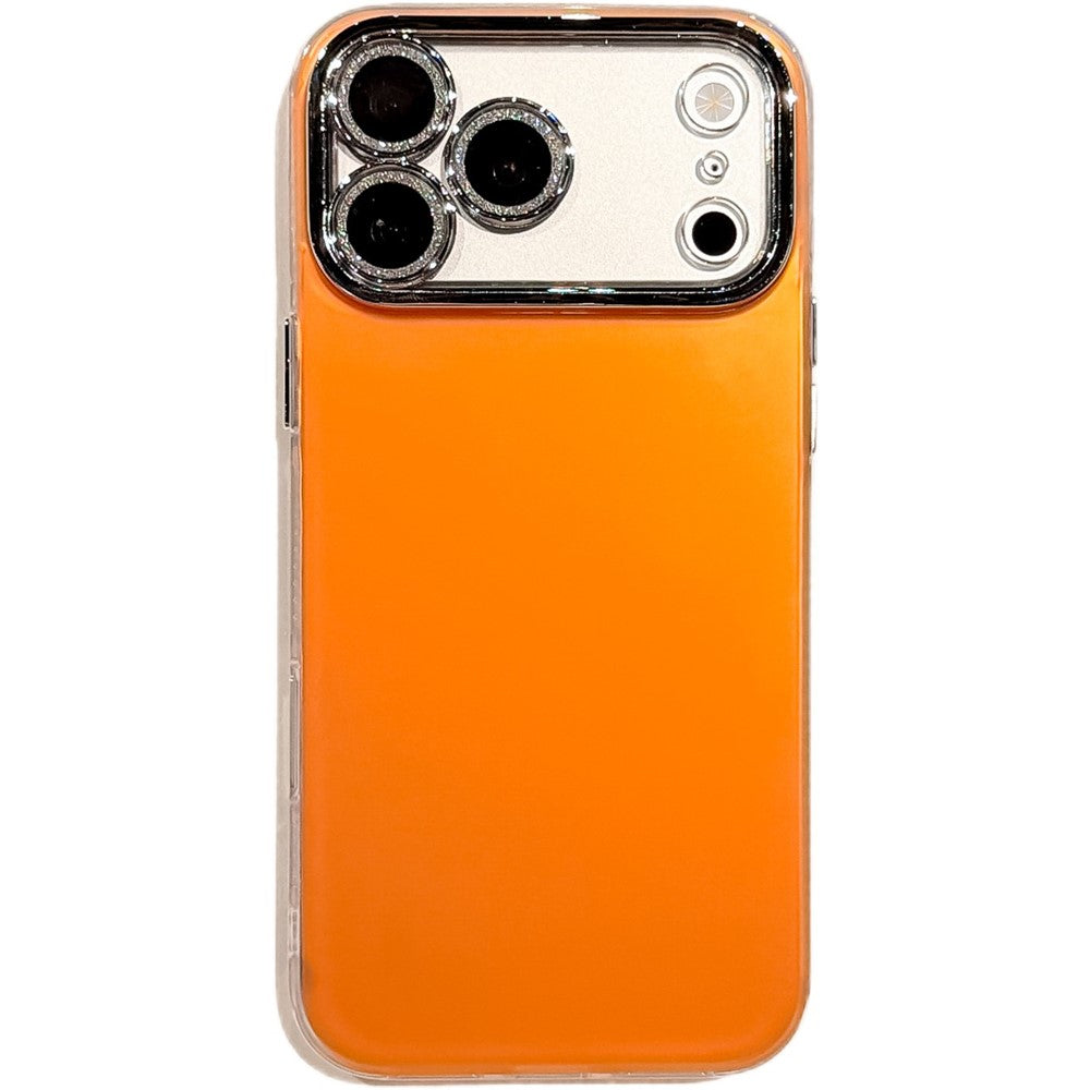 For iPhone 18 Pro / 17 Pro Case PC + TPU IMD Phone Cover with Electroplated Camera Frame