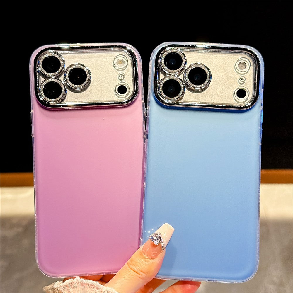 For iPhone 18 Pro / 17 Pro Case PC + TPU IMD Phone Cover with Electroplated Camera Frame