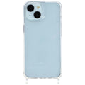 For iPhone 15 Plus Case PC+TPU 1.5mm Clear Phone Cover with Lanyard Holes