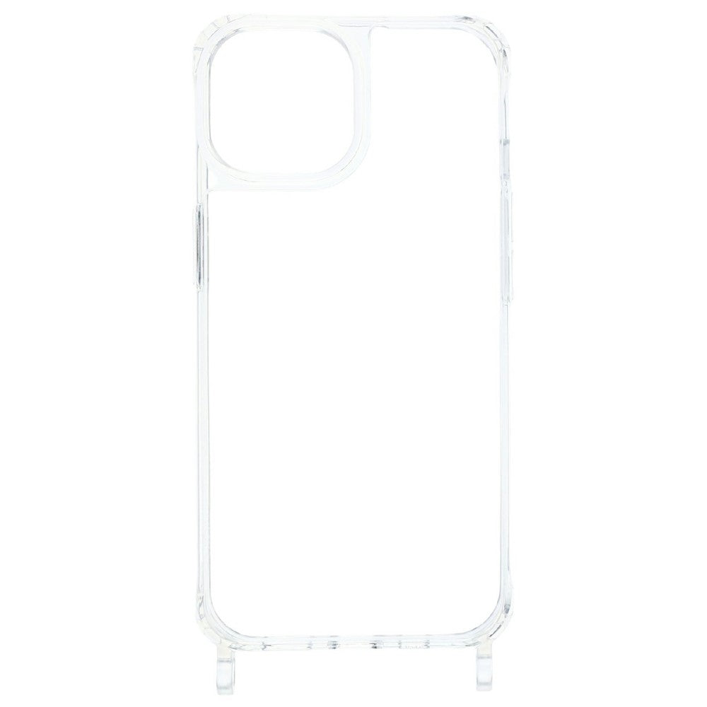 For iPhone 15 Plus Case PC+TPU 1.5mm Clear Phone Cover with Lanyard Holes
