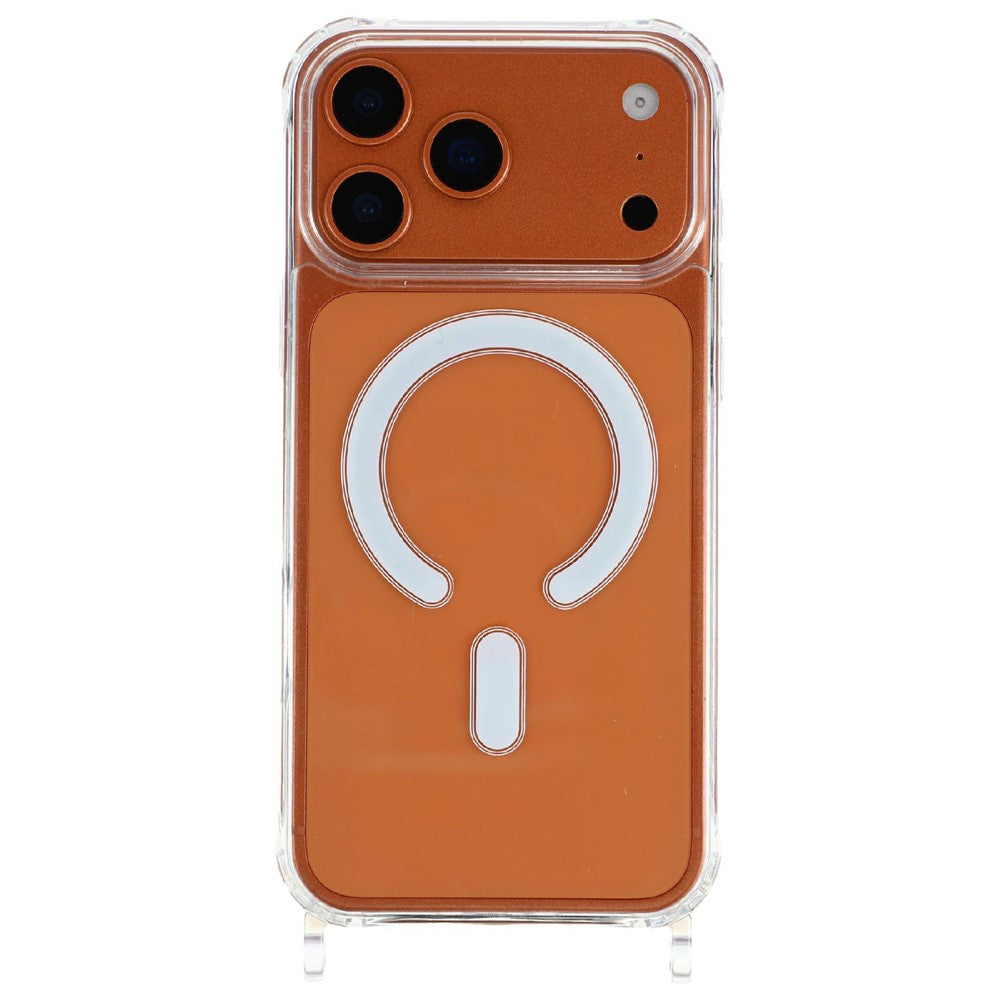 For iPhone 17 Pro Max Case Compatible with MagSafe TPU+PC 1.5mm Clear Phone Cover with Lanyard Holes