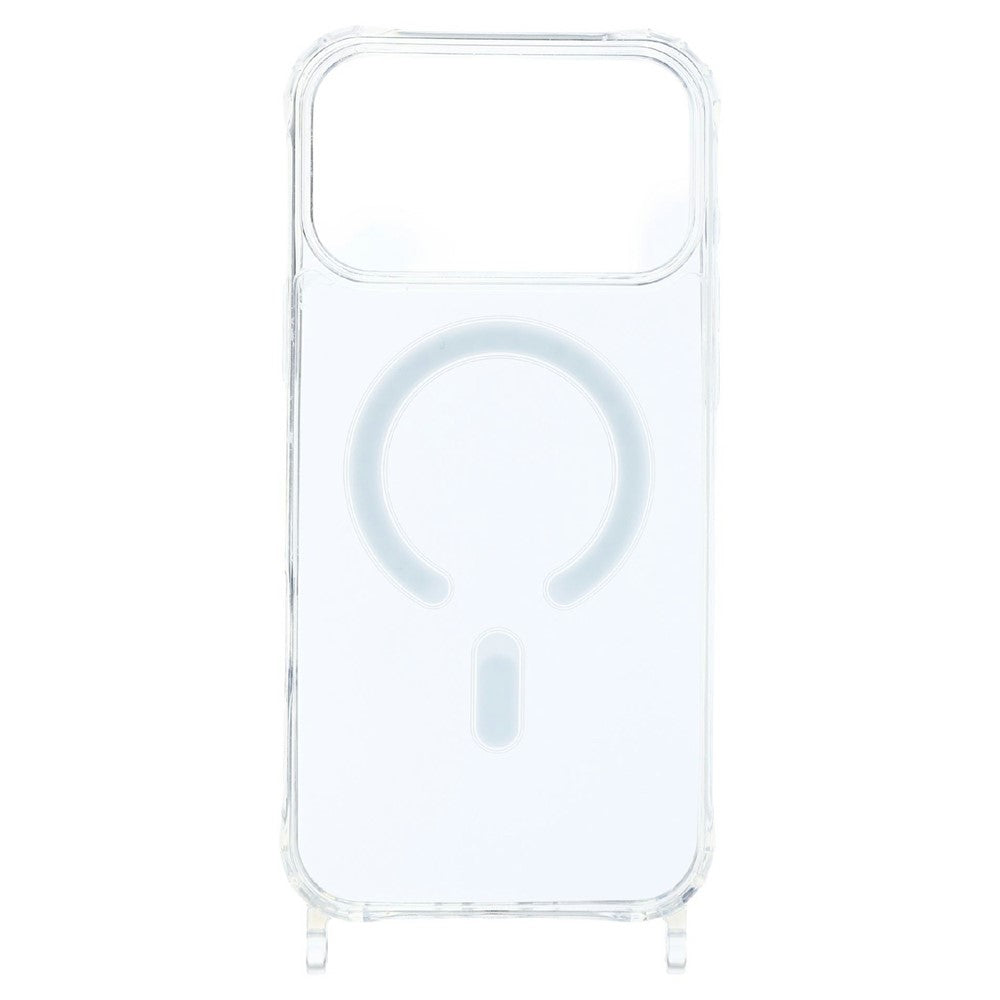 For iPhone 17 Pro Case Compatible with MagSafe TPU+PC 1.5mm Clear Phone Cover with Lanyard Holes