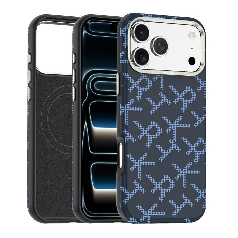 iPhone 17 Pro Max Aramid Fiber Texture Leather Case