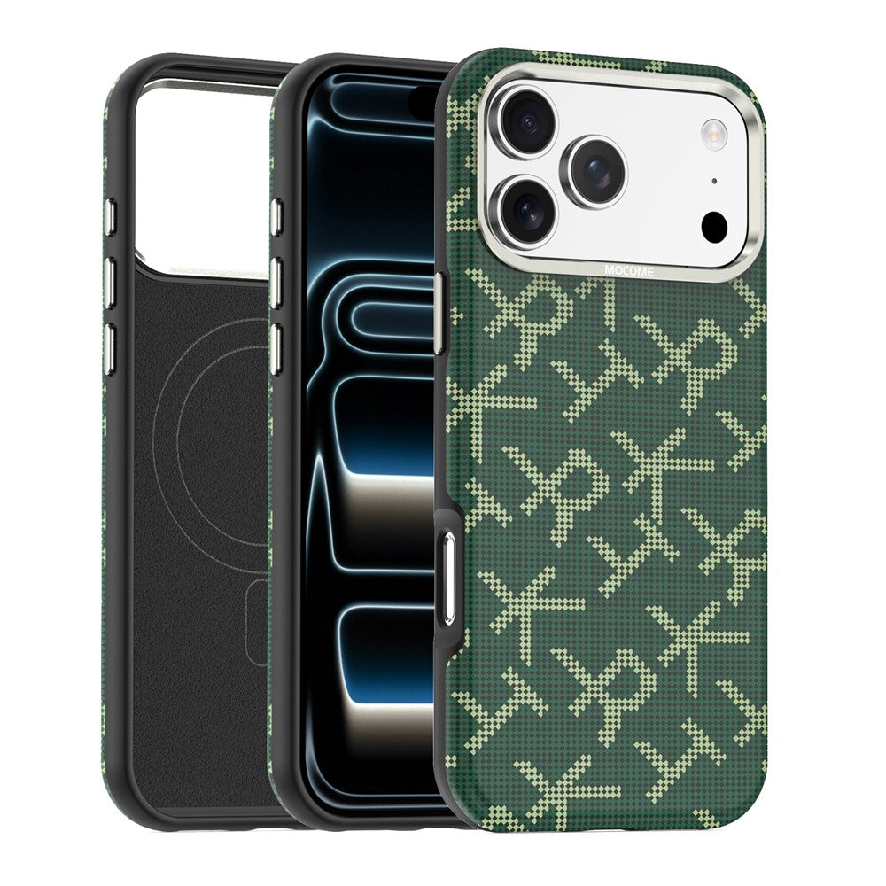 iPhone 17 Pro Max Aramid Fiber Texture Leather Case