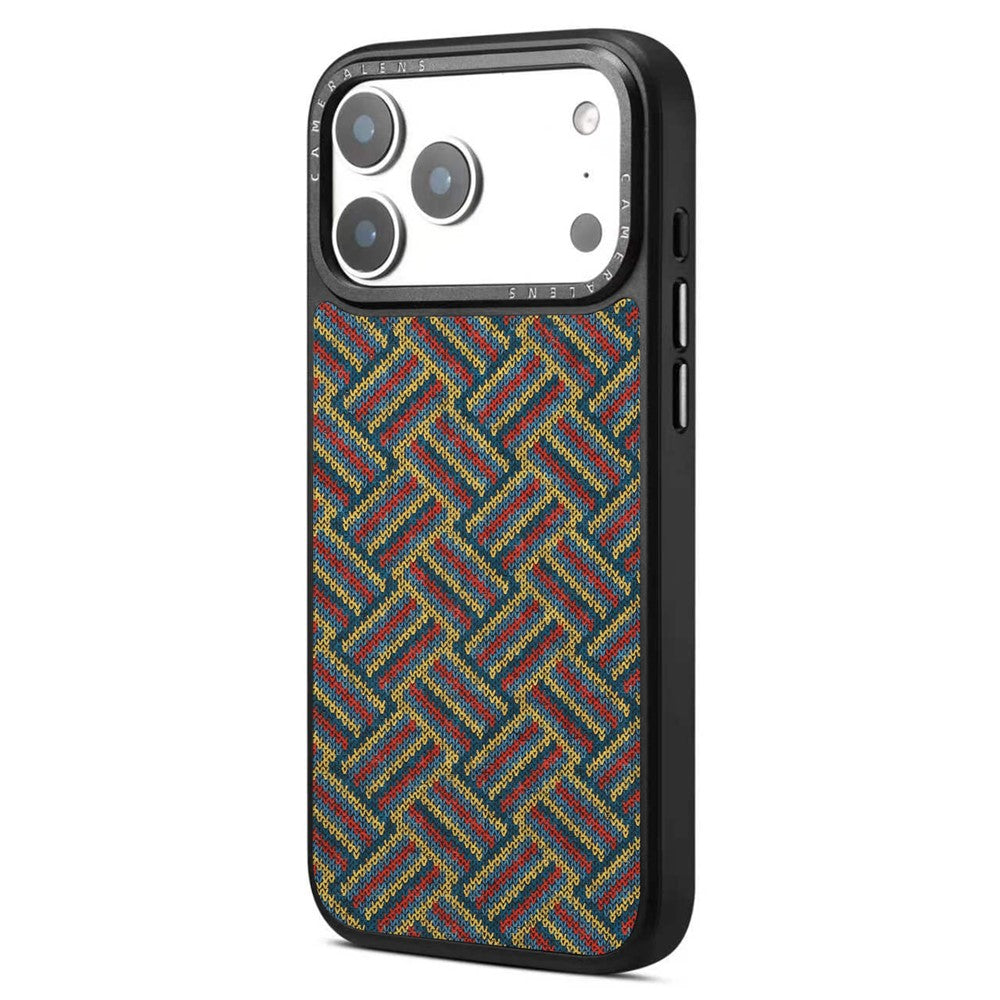 DENIOR A28 iPhone 17 Pro Floral Embroidery Leather Case