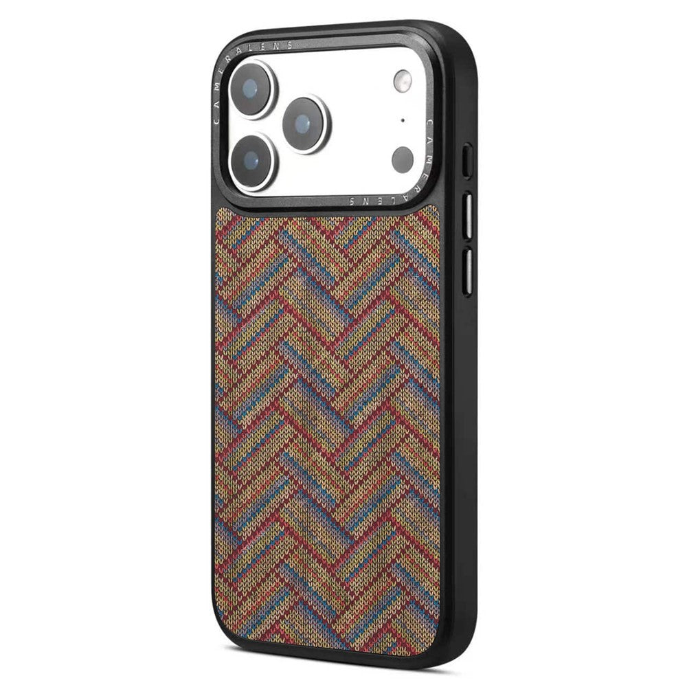DENIOR A28 for iPhone 17 Pro Magnetic Case Floral Embroidery Leather + PC + TPU Phone Cover