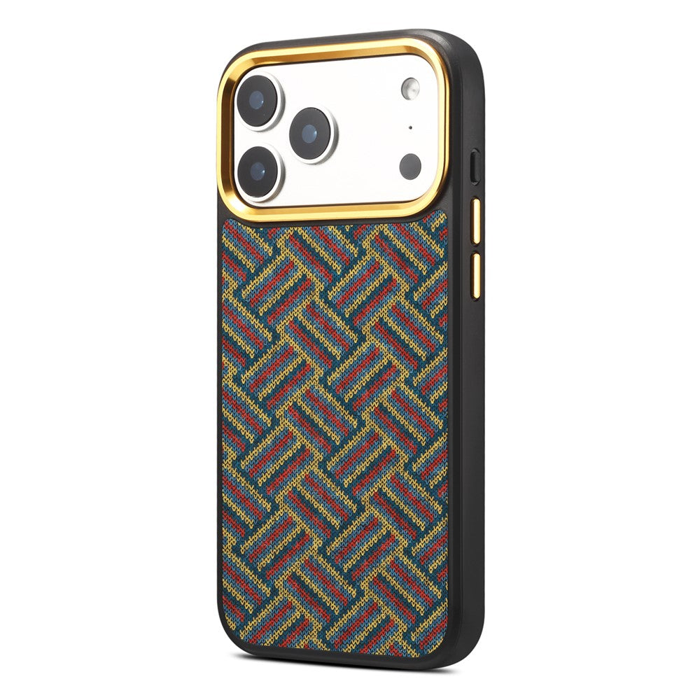 DENIOR A28+1 iPhone 17 Pro Floral Embroidery Leather Case