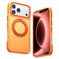 For iPhone 18 Pro / 17 Pro Case Rotating Kickstand Contrasting Color Design PC + TPU Phone Cover