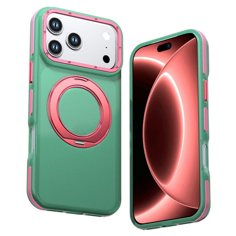 iPhone 18/17 Pro Contrast Color Case with Rotating Kickstand