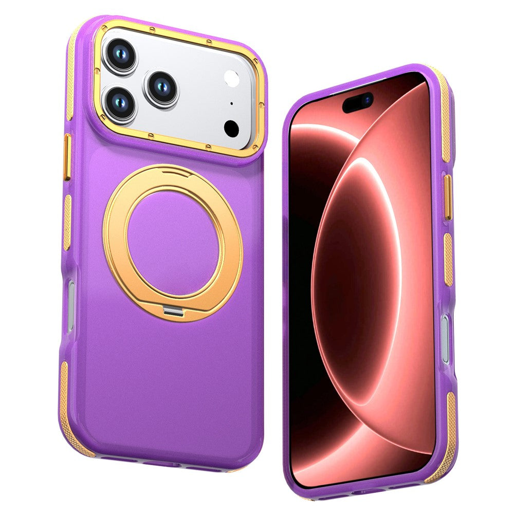 iPhone 18/17 Pro Contrast Color Case with Rotating Kickstand