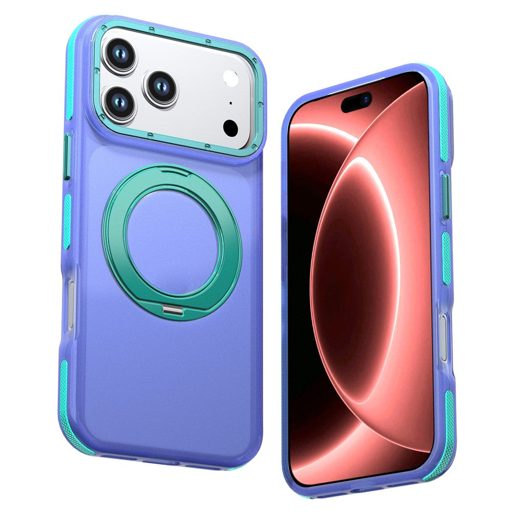 iPhone 18/17 Pro Max Contrast Color Case with Rotating Kickstand