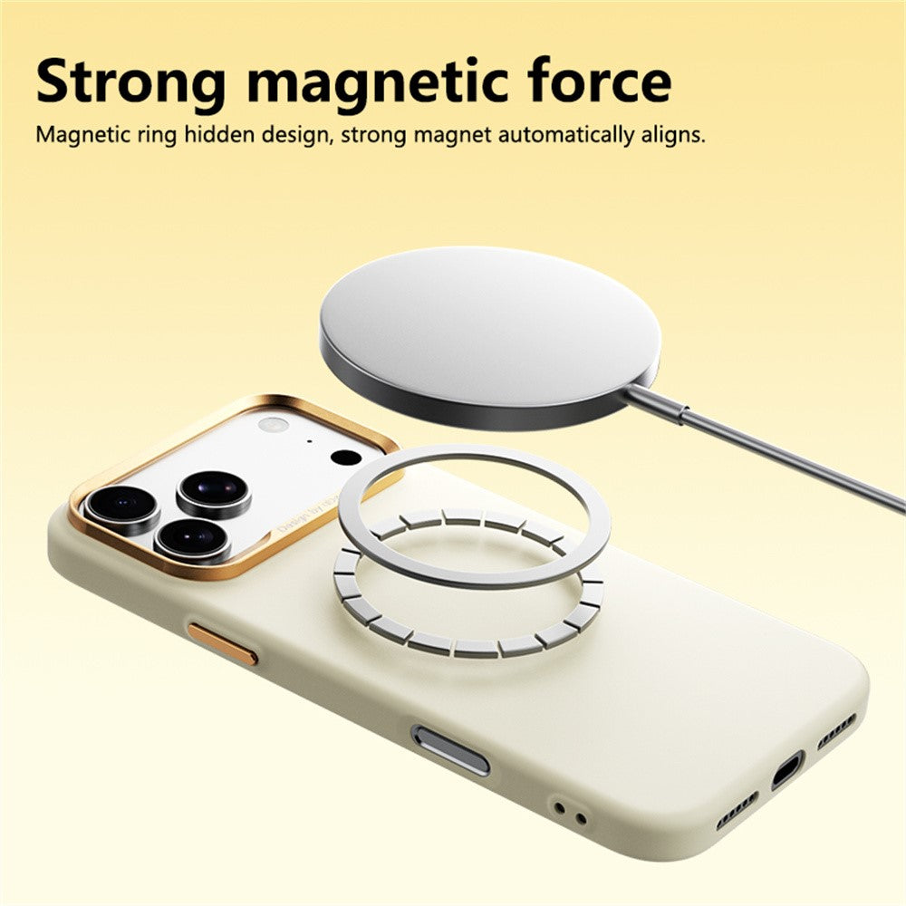 ABEEL For iPhone 17 Pro  /  18 Pro Magnetic Case Liquid Silicone Skin Feel PC Phone Cover