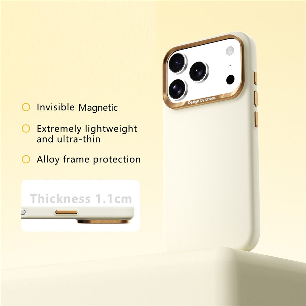 ABEEL For iPhone 18 Pro Max  /  17 Pro Max Magnetic Case Liquid Silicone Skin Feel PC Phone Cover