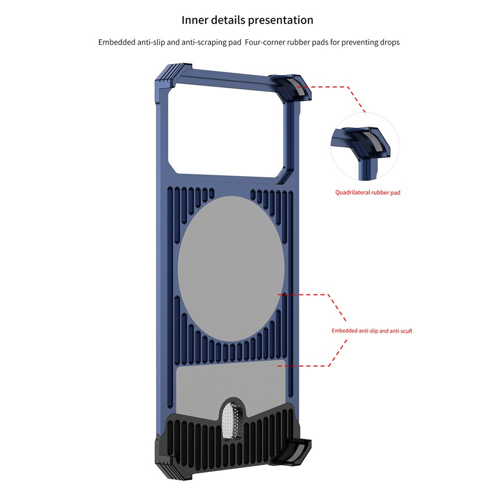 For iPhone 17 Pro Max Case Magnetic Rotating Kickstand Gradient Aramid Fiber Frameless Phone Cover