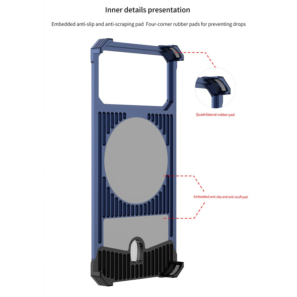 For iPhone 17 Pro Aramid Fiber Case Magnetic Rotating Kickstand Carbon Fiber Texture Frameless Phone Cover